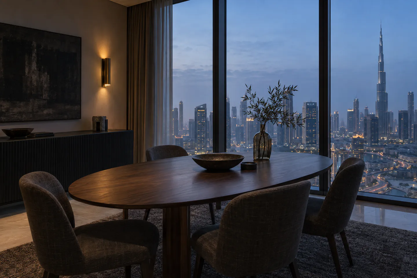 A considered dining space that brings warmth and everyday ease to city living.